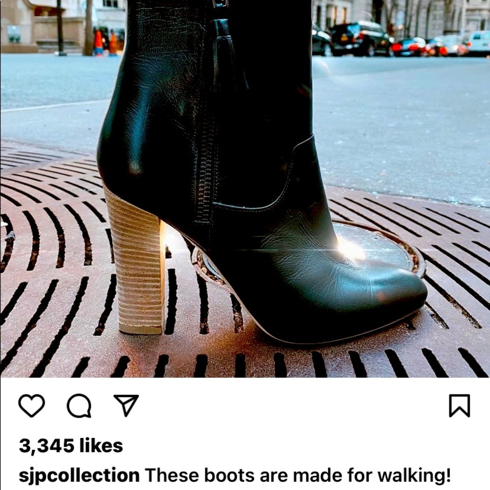 SJP) original black boots made in Italy